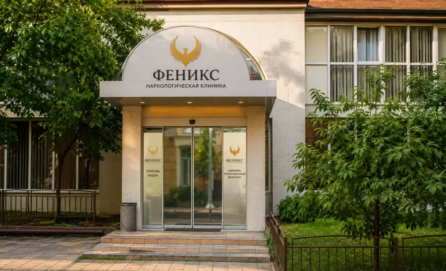 Вход в наркологическую клинику «Феникс» в Озёрске
